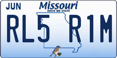 MO license plate RL5R1M