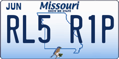 MO license plate RL5R1P