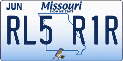MO license plate RL5R1R