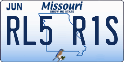 MO license plate RL5R1S