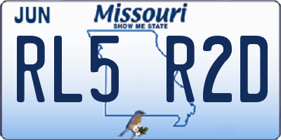 MO license plate RL5R2D