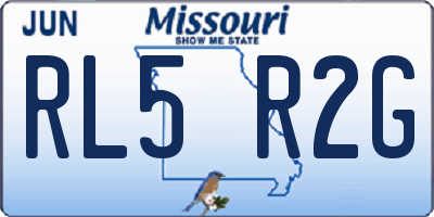 MO license plate RL5R2G