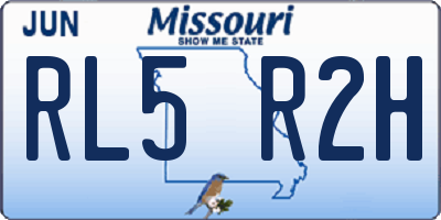 MO license plate RL5R2H