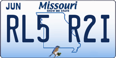 MO license plate RL5R2I