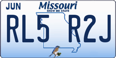 MO license plate RL5R2J