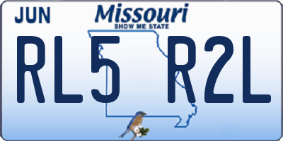 MO license plate RL5R2L