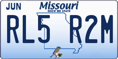 MO license plate RL5R2M