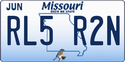 MO license plate RL5R2N