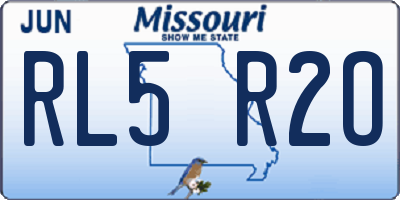 MO license plate RL5R2O
