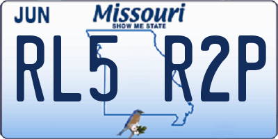 MO license plate RL5R2P