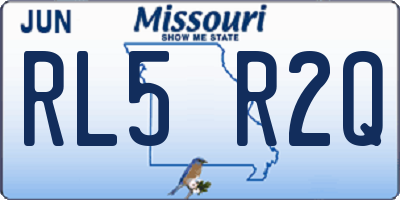 MO license plate RL5R2Q