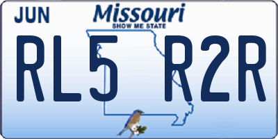 MO license plate RL5R2R