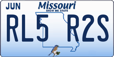 MO license plate RL5R2S