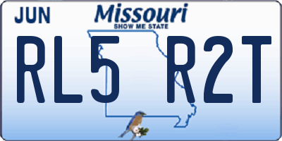 MO license plate RL5R2T