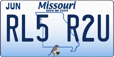MO license plate RL5R2U
