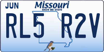 MO license plate RL5R2V
