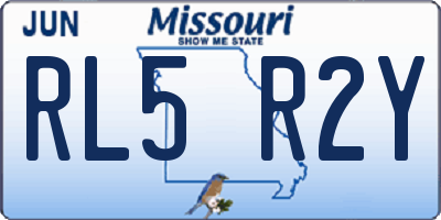 MO license plate RL5R2Y