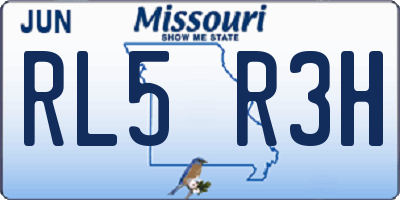 MO license plate RL5R3H