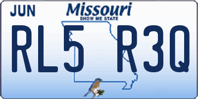 MO license plate RL5R3Q