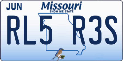 MO license plate RL5R3S