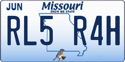 MO license plate RL5R4H