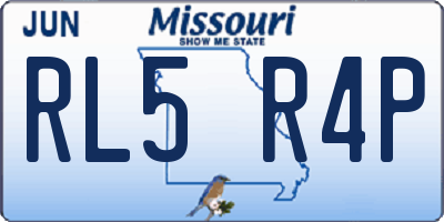 MO license plate RL5R4P