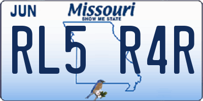 MO license plate RL5R4R