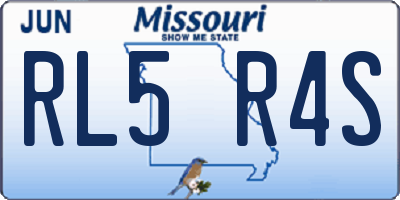 MO license plate RL5R4S