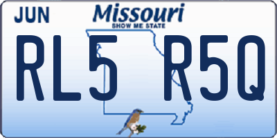 MO license plate RL5R5Q