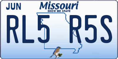 MO license plate RL5R5S