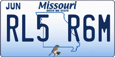 MO license plate RL5R6M