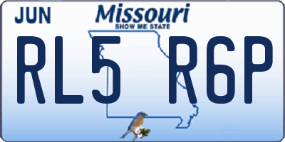 MO license plate RL5R6P