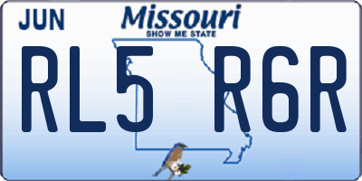 MO license plate RL5R6R