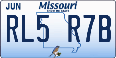 MO license plate RL5R7B