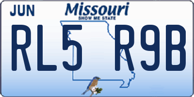 MO license plate RL5R9B