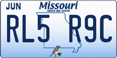 MO license plate RL5R9C