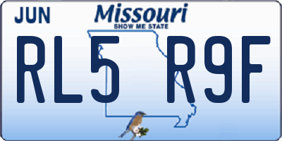 MO license plate RL5R9F