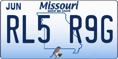 MO license plate RL5R9G
