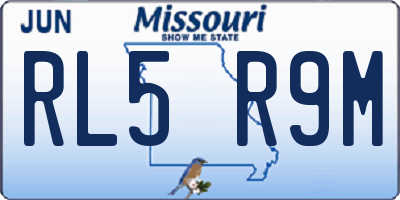 MO license plate RL5R9M