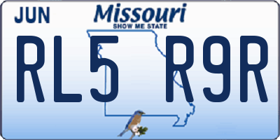 MO license plate RL5R9R