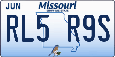 MO license plate RL5R9S