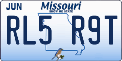 MO license plate RL5R9T
