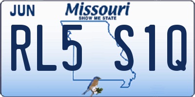 MO license plate RL5S1Q