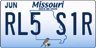 MO license plate RL5S1R