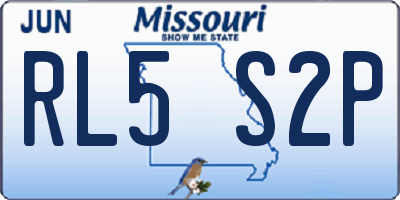 MO license plate RL5S2P