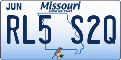 MO license plate RL5S2Q