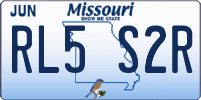 MO license plate RL5S2R