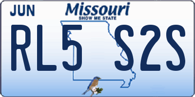 MO license plate RL5S2S