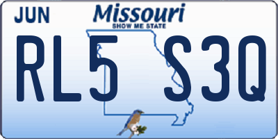 MO license plate RL5S3Q