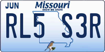 MO license plate RL5S3R